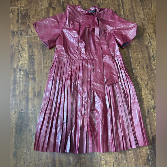 Eloquii Burgundy Leather dress - Picture 1 of 3